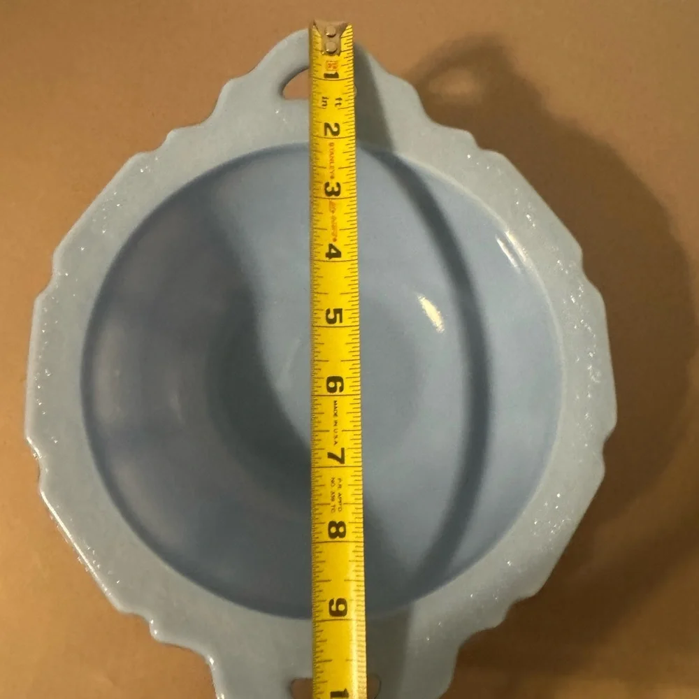 Vintage Delphite Bowl, Blue Milk glass